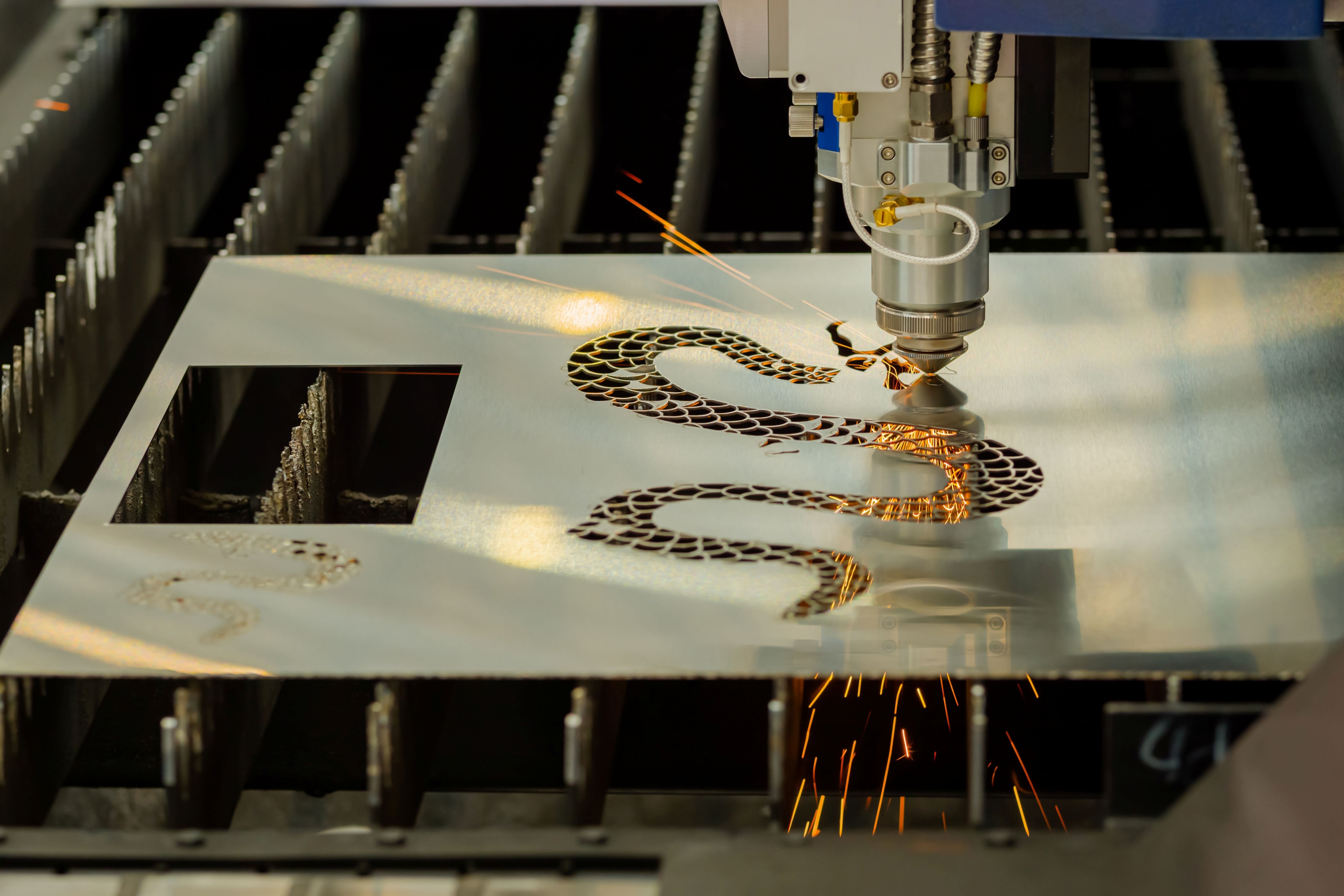 Laser cutting (Shutterstock.com)