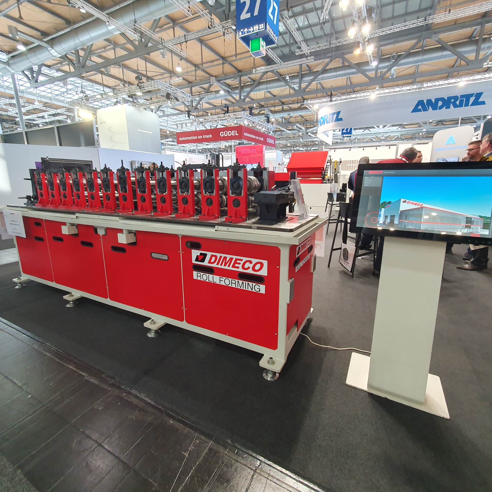 Dimeco rollformer on display at EuroBLECH 2024.